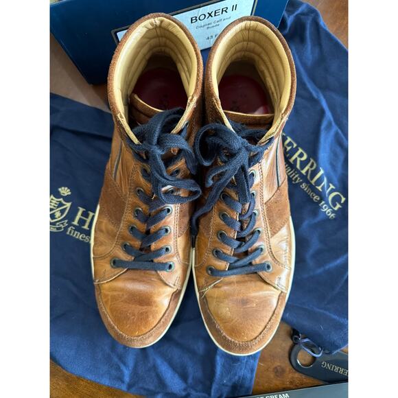 Herring Boxing II Cognac Calf and Suede Men\'s 43 Shoes
